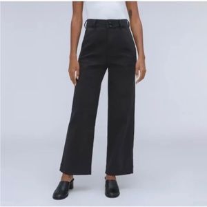 NEW WITH TAGS Everlane Black The Organic Wide-Leg Pant in Size 10